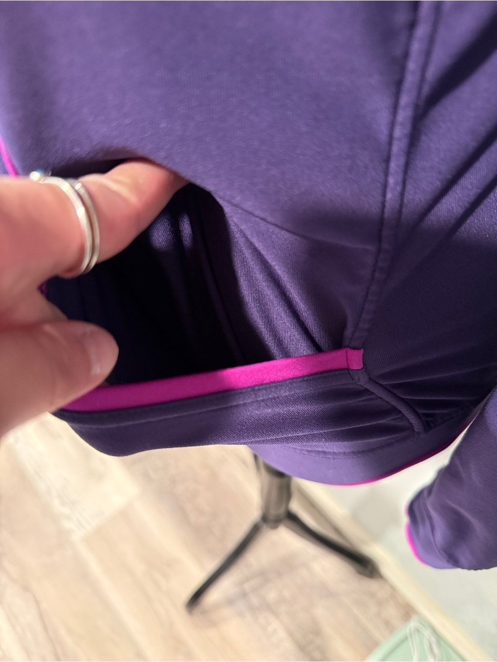 Nike Dri FIT Full Zip Track Running Jacket Purple Fuchsia Trim Medium - Picture 6 of 10